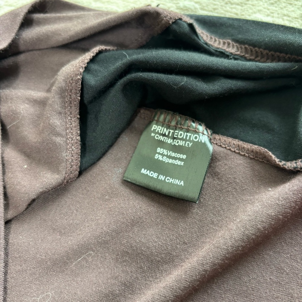 Cynthia Rowley Stylish Brown and Black Skirt with Blue and green Accents Size L - Picture 10 of 12